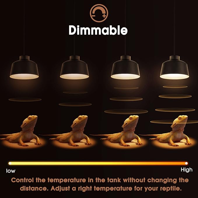 Briignite Reptile Heat Bulb [2 Pack], Reptile Light Bulbs 75W UVA UVB, Dimmable Heat Lamp Bulbs Basking Spot Light Bulb for Reptiles, Amphibian, Bearded Dragon, Lizard, Chicken