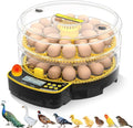 Egg Incubators for Hatching Eggs, Double-Layer 48 Egg Incubator with Temperature and Humidity Control, Egg Candler, Automatic Egg Turner, Clear Window Incubator for Chicks Duck Quail Eggs