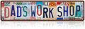 Vintage Wall Decor Dad's Work Shop Street Signs Metal Tin Signs 16 x 4 Inches Gift for Father