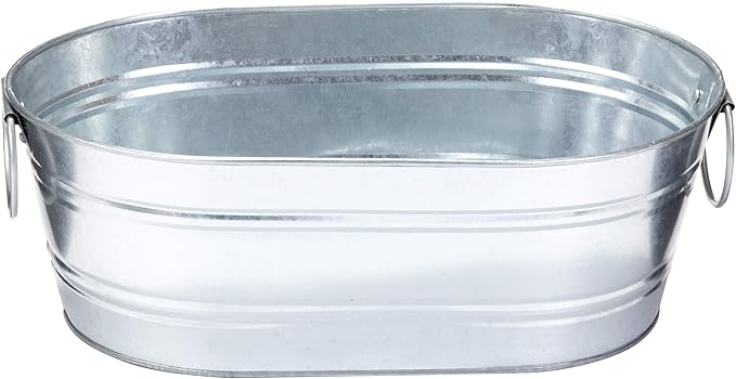 Little Giant Miller Manufacturing Galvanized Oval Tubs Steel Durable Heavy Duty 2 Gallon