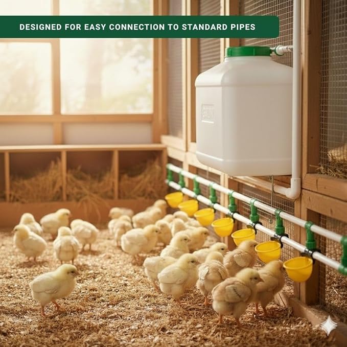 GAUN Header Tank 20L for Automatic Gravity Bird Waterer System - Stable Water Supply for Aviaries, Poultry, Pigeons, Farms & Coops – Easy Installation