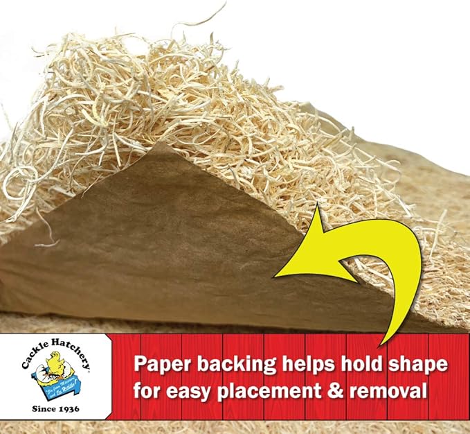 Laying Hen Nest Box Pads Made in USA from Sustainable Aspen Exceslior - 13x13 Nesting Box Liners (24 Pack)