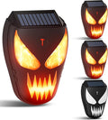 Solar Coyote Deterrent Predator Lights - Nocturnal Animal Repeller with Red LED Flashing Lights for Chicken Coop, Yard & Garden Protection Against Raccoons, Foxes, Deer, Skunks, Hawks 4 PCS