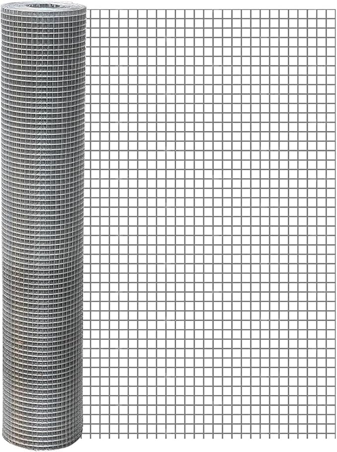 Welded Wire Mesh, 1/2 Inch Hardware Cloth, Stainless Steel Chicken Wire Fencing, Heavy Duty Poultry Fence Netting Roll
