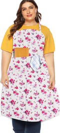 Sanlykate Extra Large Canvas Cotton Apron for Men & Women, Plus Size Durable Aprons with 2 Pockets, Adjustable Bib Machine Washable Oversized Aprons for Baking, Cooking, Painting - Farmhouse