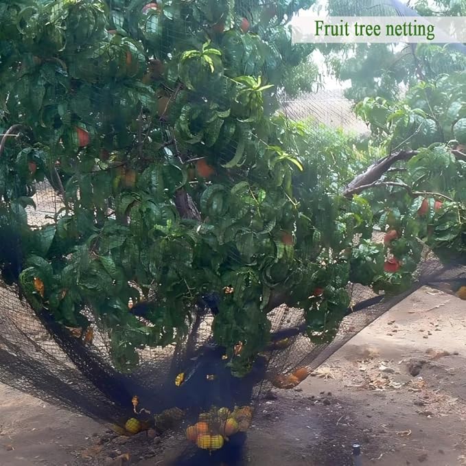 Woven Bird Netting 20X20 FT, 1/2" Mesh, Strong Bird Net Protect Fruit Trees, Blueberry, Vegetables, Strawberry Plants, Garden Netting Pest Barrier, Against Deer, Squirres, Small Critters