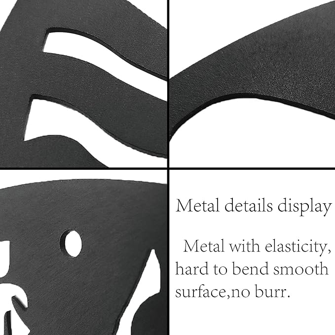 CREATCABIN Metal Chicken Wall Art Rooster Iron Wall Decor Wall Hanging Silhouette Sculpture Farmhouse Sign for Indoor Outdoor Home Living Room Kitchen Garden Office Decoration Gift Black 12 x 10 Inch
