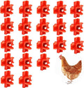 Doublewood 20Pcs Chicken Nipples Horizontal Side Mount Poultry Water Nipple Waterer Drinker Outdoors for Chicken Ducks Quail and Other Poultry (20)