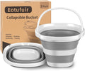 2Pack Collapsible Bucket 2.6Gal (10L) - Folding Bucket for Camping, Car Wash, Gardening, Cleaning & Outdoor | Portable Space-Saving Design with Handle, Easy to Carry & Store