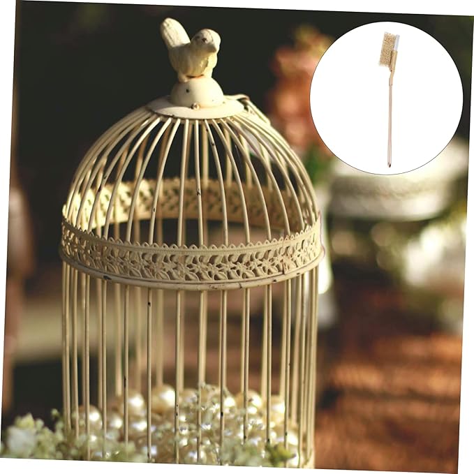 BESPORTBLE 1 Set Wire Brush Professional Birdcage Cleaning Tools Handle Cleaner Bird Cage Brushes Lint for Long Birdcage Brush Bird Cage Cleaning Bird Poop Pet Cleaning Kit Copper