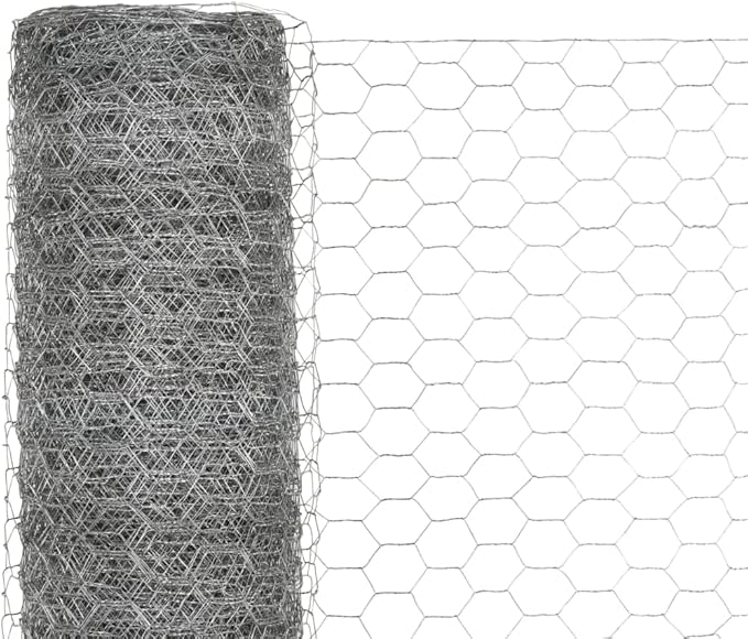 Galvanized Steel Chicken Wire Fence 82'x3.9' Silver, 4 Pieces Heavy Duty Poultry Netting for Garden Protection and Livestock Enclosure, Durable Rust Resistant Mesh