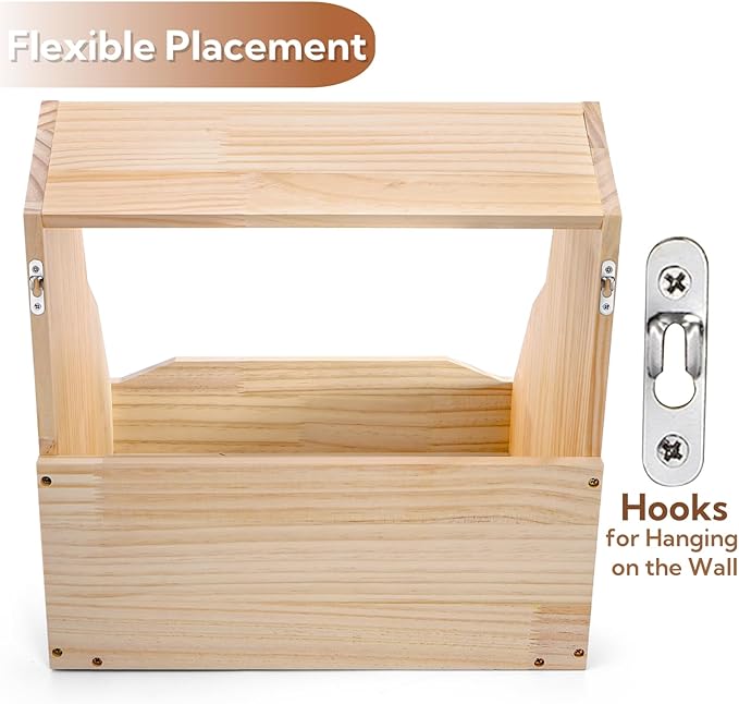 Chicken Nesting Box, 15"x13.5"x15" Wooden Chicken Coop with Pad, Wall-Mounted Nest Box for Laying Eggs, Large Single Compartment Hen Laying Boxes for Duck, Bird, Dove, Poultry, Farm