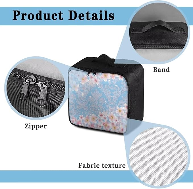 Rnyleeg Empty First Aid Bag Medical Kit for College Dorm First Aid Kit Camping Portable Medicine Organizer Bag for Outdoor Sports Cherry Blossom