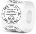 500 Pcs 2 Inch Farm Fresh Eggs Carton Labels Self-Adhesive Unwashed Stickers for Chicken, Quail, Duck Egg Handling Labels