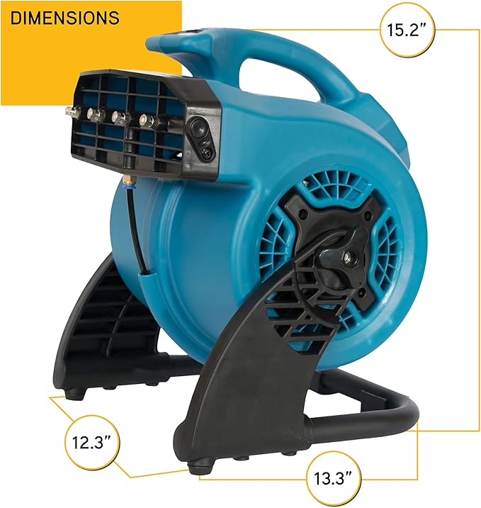 XPOWER Misting Fan FM-48, Outdoor Cooling, Heavy Duty, Powerful, High Velocity, 3-Speed, Ideal for Camping, Patios, Picnics, & More