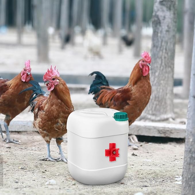 COHEALI 12pcs Automatic Chicken Waterer Nipples with Drill Bits Leakproof Poultry Watering System for Coop Side Mount Plastic and Stainless Steel Outdoor Use