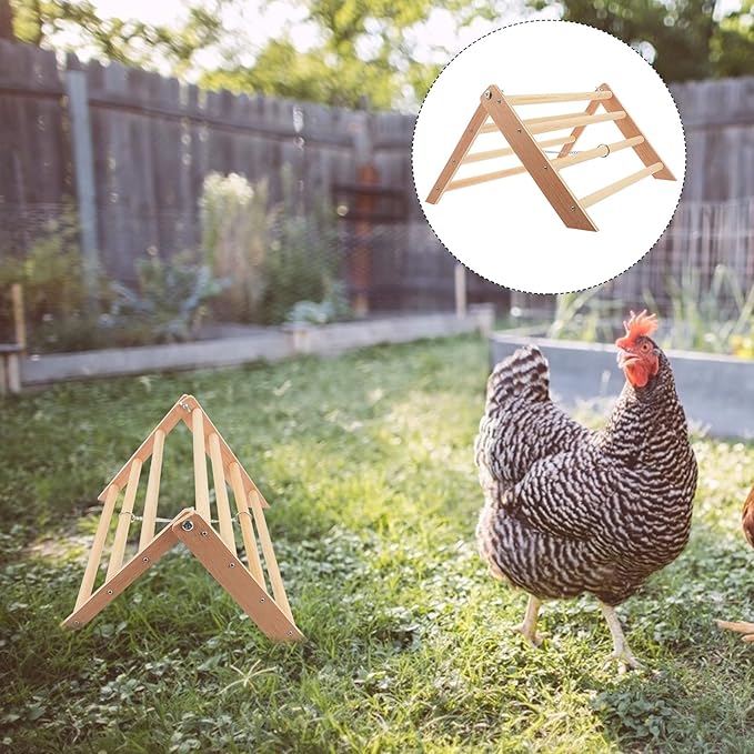 Balacoo Tree Holder Stand Chicken Perch Wood Stand Roosting Bar Parrot Bird Rack Chicken Pet Toy Frame Holder for Hens Bird Parrot Hens Macaw Brown Small Toys