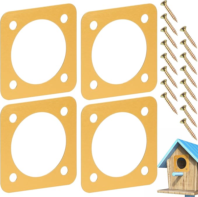 AQKILO Birdhouse Predator Guard, Helping Reduce Nest Destruction and Enhance Safety for Bird Chicks, 4 Pack, 1 1/2" (1.5in)