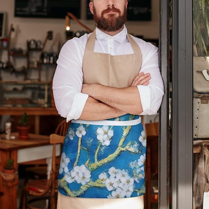 Unisex Half Waiter Waist Short Apron Waterproof Chef Works Waitress Aprons