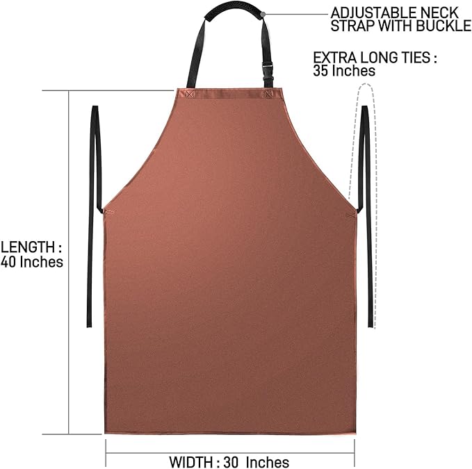 Waterproof Apron with Comfortable Adjustable Bib Rubber Vinyl Dishwasher Heavy Duty Apron for Men Women Dishwashing