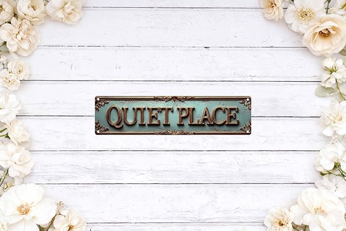 Vintage Tin Quiet Place Sign Retro Metal Sign Suitable For Home Street Shop Garage Bar Farm Garden - Multi-Purpose For Indoor/Outdoor Use Plaque 4x16 Inch