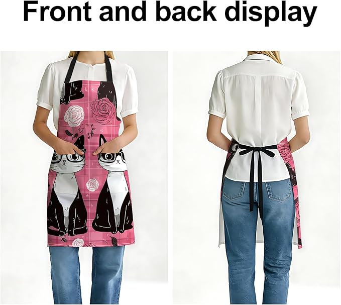 Apron Adjustable Waterproof with Two Deep Pockets Wowen men for Summer BBQ Pool Parties & Resorts