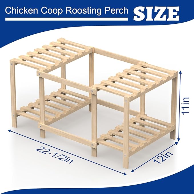 Chicken Perch, Unique Chick Jungle Gym, Strong Roosting Bar Chicken Ladder for Coop & Brooder, Large Chicken Supplies for Coop Accessories, Training Perch Toy for Chickens, Chick, Poultry