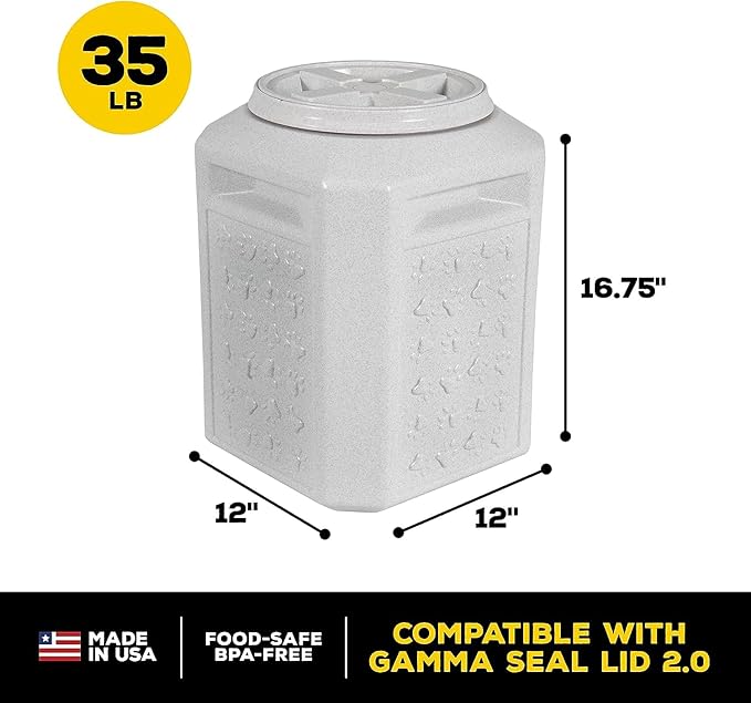 Gamma2 Vittles Vault Stackable Dog Food Storage Containers (Up To 60 Pounds) and Gamma2 Vittles Vault Dog Food Storage Container (Up To 35 Pounds)
