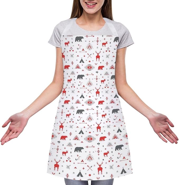 Chef Bib Apron for Restaurant, Anti-Stain with Pocket Adjustable, Cooking Dishwashing Lab Use