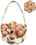 Egg Bags Hossmily Egg Basket Mini Egg Collecting Basket Egg Gathering Basket with 7 Pouches for Farmhouse Chicken Hen Duck Goose Housewife Garden Transporting Storage- 1 Pack