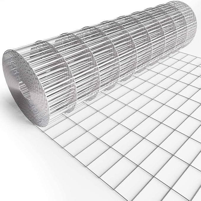 AMAGABELI GARDEN & HOME Weld Wire Fence 36 inch x 50ft 2 Inch x 4 Inch Galvanized Hardware Cloth 14 Gauge Wire Mesh Fence Roll for Vegetables Garden Border Poultry Netting Chicken Coop Dog Barrier