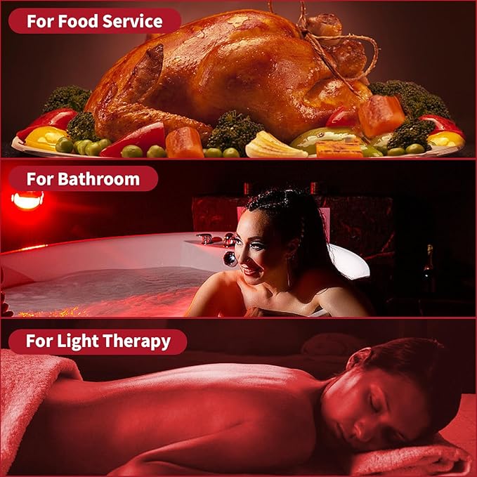 150W R40 Infrared Heat Lamp Bulb for Chicken Brooder, Pets, Reptiles, Bathroom & Sauna, E26 120V, 2000Hrs Red Light Therapy, 1-Pack