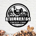 Custom Chicken Coop Sign Metal, Personalized Hen House Farm Sign, Backyard Chicken Decor, Rustic Farmhouse Gift for Chicken Lovers, Farm Gifts