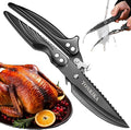 Heavy Duty Kitchen Scissors for Food, Poultry, Chicken, Bone Cutting - 10.2-Inch, Black