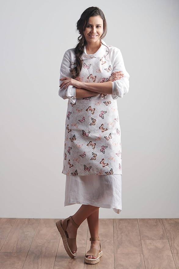 Maison d' Hermine 100% Cotton Apron for women with Pocket Kitchen Chef Apron for Men Cooking Easter Decorations