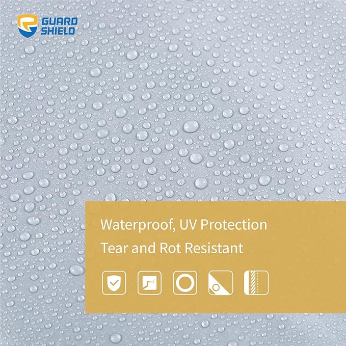 GUARD SHIELD Silver Tarp Waterproof 16x20 Feet Medium Duty All Purpose Poly Tarps Cover 7mil