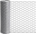 Galvanized Chicken Wire Mesh Roll 16.5" x 590", 0.8 Inch Hexagonal Poultry Netting Fence for Garden, Rabbits, Chicken Coop, Plant Protection & DIY Crafts