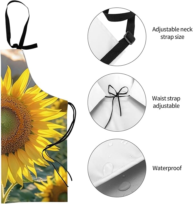 Apron for Women Men Waterproof Adjustable Bib Tractor farm Cooking Aprons Chef Bibs