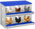 Chicken Nesting Box, 6/8/10 Compartment Metal Nesting Box,Wall Mount Chicken Nesting Boxes for Laying Eggs,Easy Egg Collection,6 Room Nest Boxes for Chickens