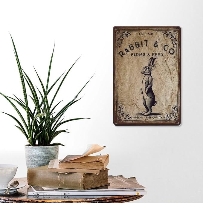 Farm & Feed Tin Sign Vintage Metal Sign Indoor/Outdoor Wall Decor Metal Poster 8x12 Inch