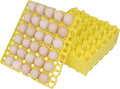 10Pcs Plastic Egg Tray 30-Cell Egg Flats Egg Crates, Stackable Egg Cartons Flats for Egg Packing, Storage, Shipping Fresh Eggs
