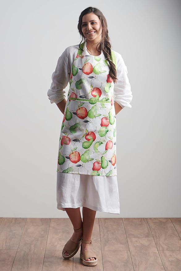 Maison d' Hermine 100% Cotton Apron for women with Pocket Kitchen Chef Apron for Men Cooking Easter Decorations