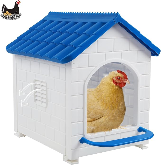 Chicken Nesting Box, Waterproof Hens Nesting Boxes with Chicken Nesting Pads for Laying Eggs, Wall Mount Nesting Boxes for Chickens, Duck, Rabbit, Poultry (Blue)