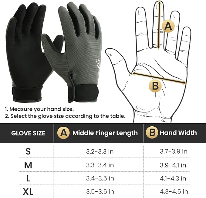 TAILI Level 2 Needlestick, Level 5 Puncture Resistant Work Gloves, Breathable and Touchscreen