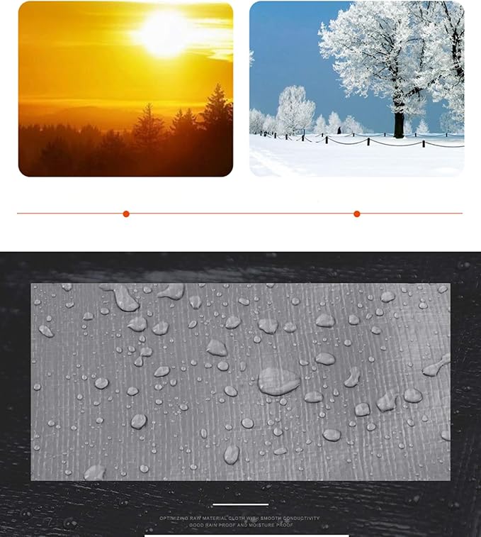 Heavy Duty Tarp Tarpaulin Reinforced Eyelets,Thick 0.32mm PE Waterproof Silver Tarp Sheet Cover,for Kennels Chicken Coop Fishpond Hay Log Pile Roof Trailer Outdoor Furniture (2x4m/6.5x13ft)