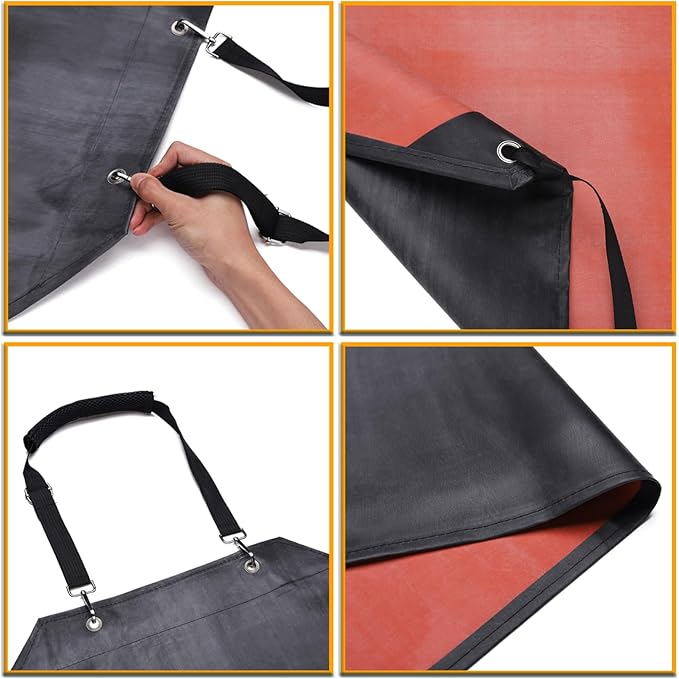 Homsolver Thick Rubber Waterproof Apron, Adjustable Heavy Duty Dishwashing Apron, Work Apron For Cooking, Cleaning Fish, Gardening, Lab Work, Butcher And Dog Grooming