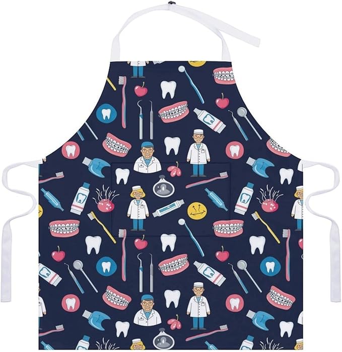 Chef Bib Apron for Restaurant, Anti-Stain with Pocket Adjustable, Cooking Dishwashing Lab Use