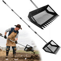 15inch Extra Large Chicken Poop Scooper,Adjustable Chicken Coop Scooper for Poop，Stainless Steel Chicken Poop Scooper Rake with 24 to 68" Handle,Litter Scooper Sifting Shovel Chicken Coop