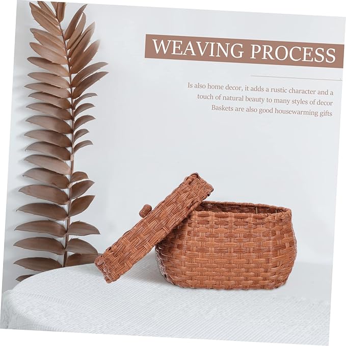 Cabilock Farmhouse Egg Basket Vintage Handwoven Decorative Egg Holder Natural Rattan Material Countertop Storage for Chicken Retro Kitchen Decor