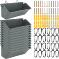 12 Pcs 5 Quart Hanging Chicken Feeders with Metal Clips Duck Water Trough Goat Feeder Bucket Container Chicken Waterer for Fence Deer Horse Pig Turkeys Goose Poultry Livestock Supplies